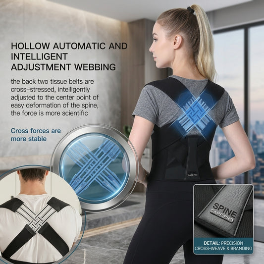 Back Brace Posture Corrector for Men and Women,Adjustable Back Posture Belt Invisible