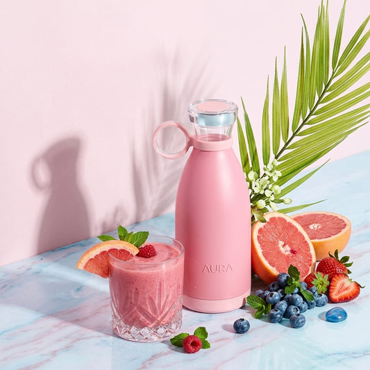 Electric Portable Mini Juicer Blender – USB Rechargeable, 4-Blade Smoothie Bottle