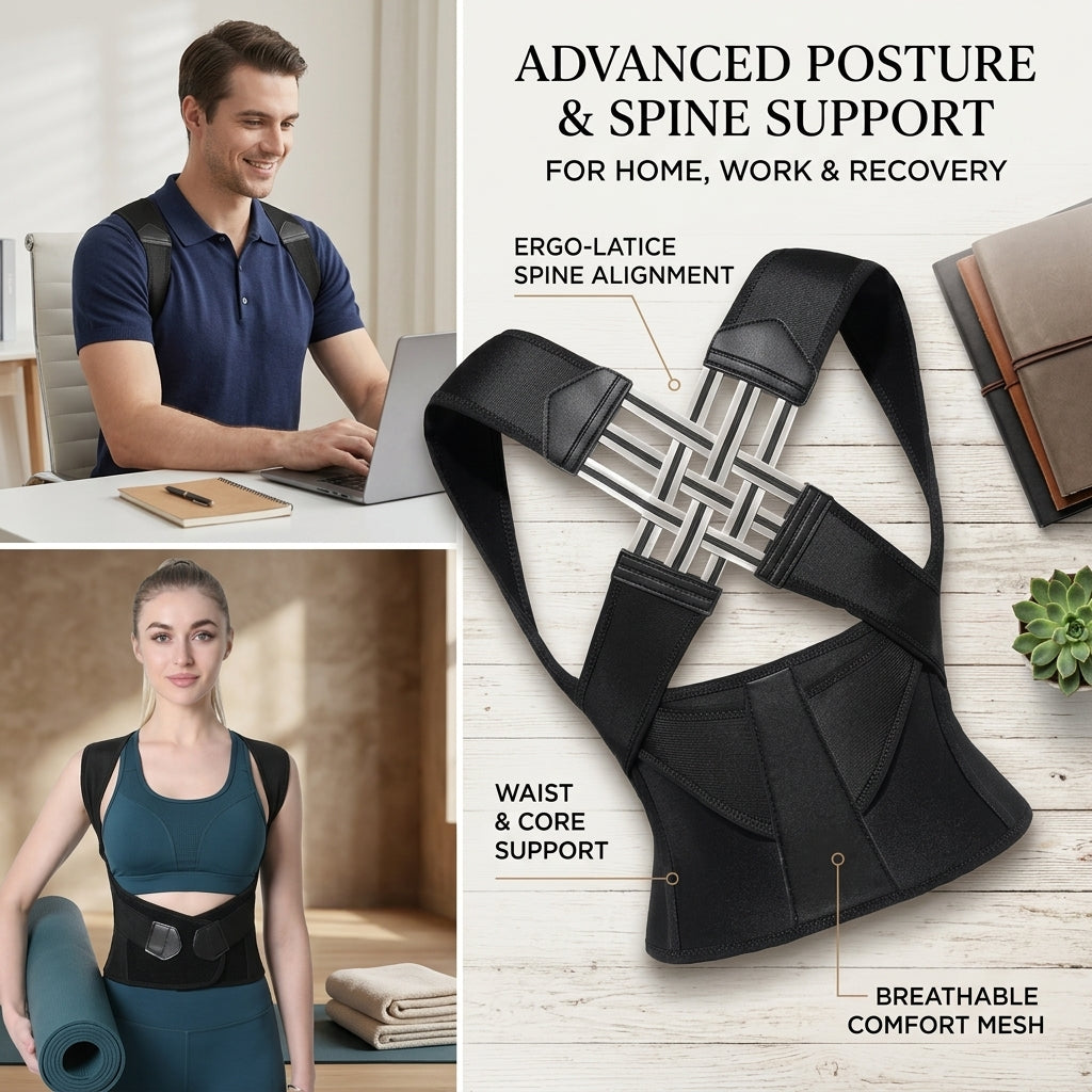 Back Brace Posture Corrector for Men and Women,Adjustable Back Posture Belt Invisible
