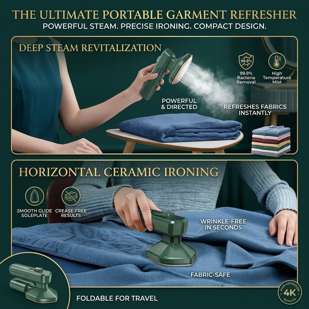 Portable Travel Steamer Iron for Clothes – Handheld, Lightweight & Fast Heat-Up
